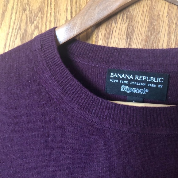 Women’s Banana Republic flipucci Wool Sweater with Ruffles at Cuffs Size Large - Picture 4 of 9